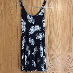 Black Floral Cotton Dress